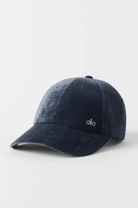 Fluwelen Off-Duty-pet - Marineblauw