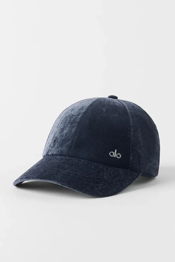 Fluwelen Off-Duty-pet - Marineblauw