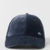Fluwelen Off-Duty-pet - Marineblauw