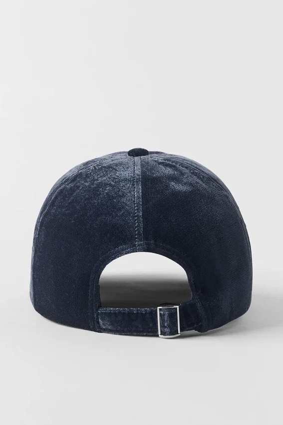 Fluwelen Off-Duty-pet - Marineblauw