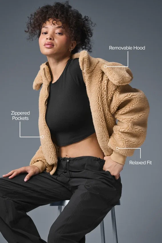 Foxy Sherpa-jas - Camel