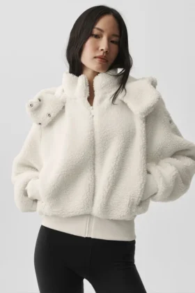 Foxy Sherpa-jas - ivoor
