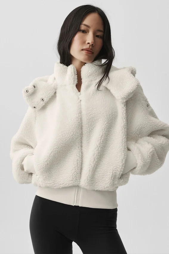 Foxy Sherpa-jas - ivoor