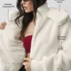 Foxy Sherpa-jas - ivoor