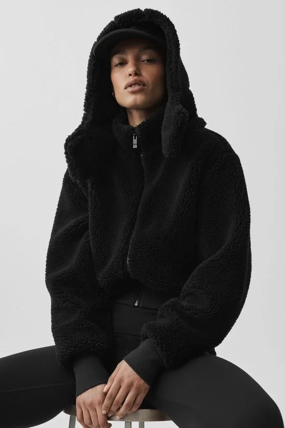 Foxy Sherpa-jas - Zwart