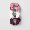 Fresh Mini Scrunchie 3-pack - Bordeauxrood/Roze Wilde Roos/Ivoor
