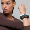 Fresh Mini Scrunchie 3-pack - Brownstone/Wit/Klavergroen
