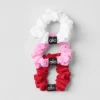 Fresh Mini-scrunchie 3-pack - Felrood/Zoetroze/Wit