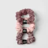 Fresh Mini Scrunchie 3-pack - Mushroom/Pink Quartz/Smoky Quartz