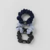 Fresh Mini Scrunchie 3-pack - Winter Frost/marineblauw/antraciet