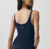 Geribbelde Adore-tanktop - marineblauw