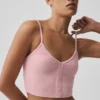 Geribbelde Delicate Lounge-top - Vintage roze