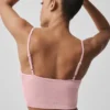 Geribbelde Delicate Lounge-top - Vintage roze