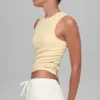 Geribbelde En Pointe-tanktop - Candlelight Yellow
