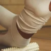 Geribbelde En Pointe-tanktop - ivoor