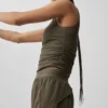 Geribbelde En Pointe-top - Olive Tree