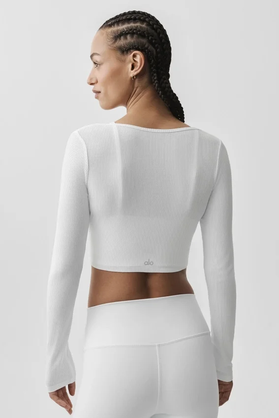 Geribd, kort Whisper-vest - Wit