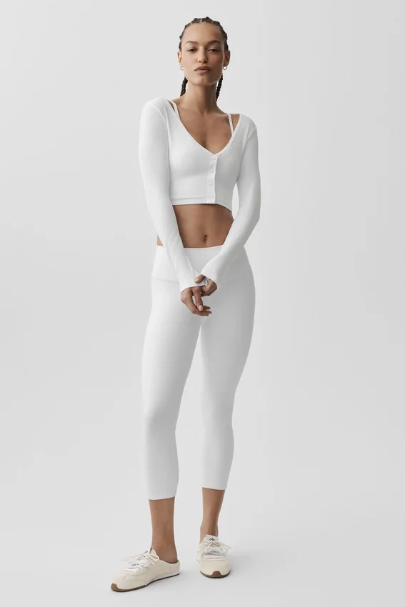 Geribd, kort Whisper-vest - Wit