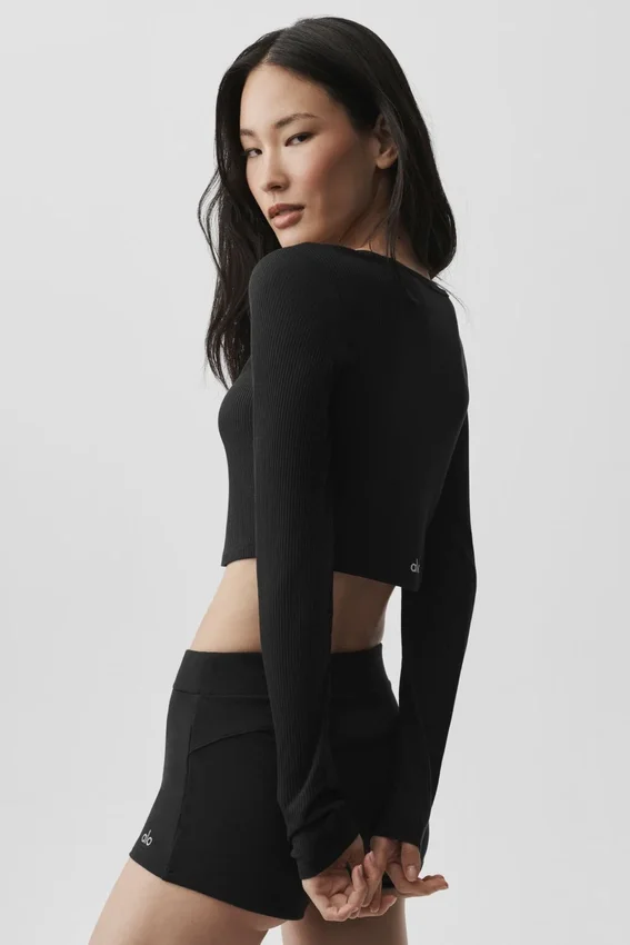 Geribd, kort Whisper-vest - Zwart