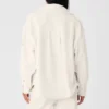 Geribd velours Mountain Side Shacket - Ivoor