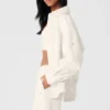 Geribd velours Mountain Side Shacket - Ivoor