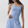 Geribde Adore-tanktop - Licht Provence-blauw