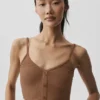 Geribde Delicate Lounge-top - Sun Kissed Brown