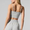 Geribde, delicate loungetop – Athletic Heather Grey