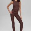 Geribde En Pointe-tanktop - Brownstone