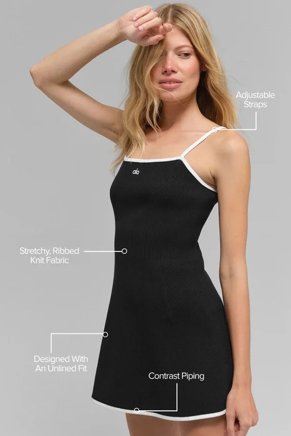 Geribde Highline-trui van tricot - Zwart/Wit