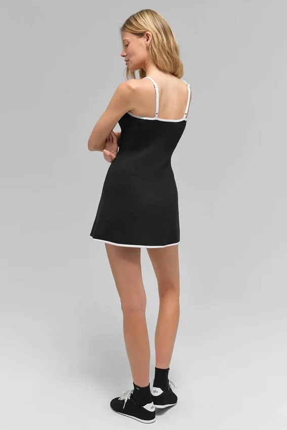 Geribde Highline-trui van tricot - Zwart/Wit