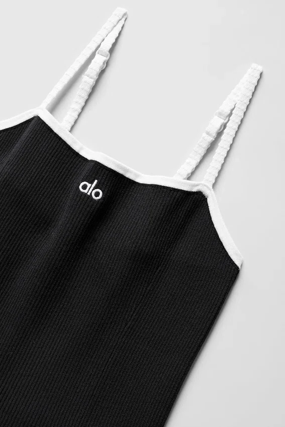 Geribde Highline-trui van tricot - Zwart/Wit
