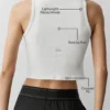 Geribde modal Henley-tanktop - Wit