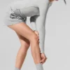 Geribde modal met lange mouwen – Athletic Heather Grey