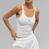 Geribde Prosper-tanktop - Wit