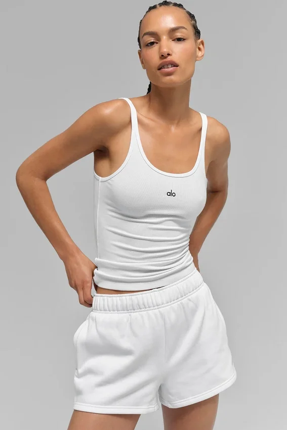 Geribde Prosper-tanktop - Wit