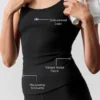 Geribde Prosper-tanktop - Zwart