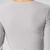 Gewassen Alosoft Crop Finesse met lange mouwen - Grey Sky Wash