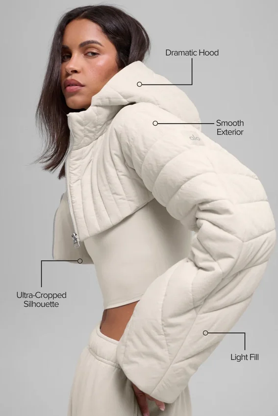 Gewatteerd Starlight-puffervest - Bone