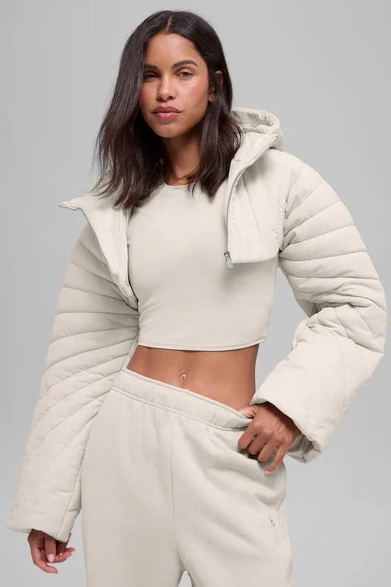 Gewatteerd Starlight-puffervest - Bone
