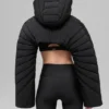 Gewatteerde Starlight-puffer-bolero – Zwart