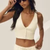 Gilet Riviera de lin mixte - zandbeige