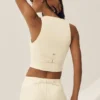 Gilet Riviera de lin mixte - zandbeige