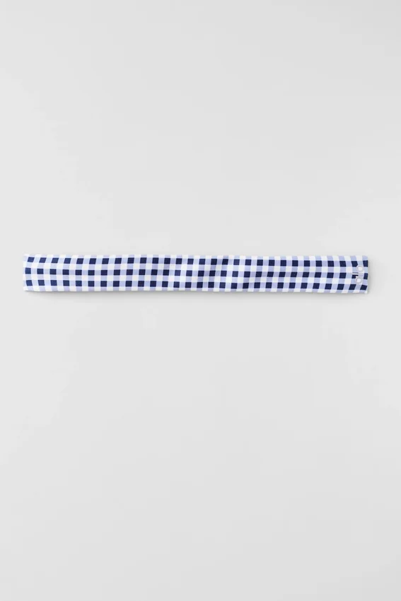 Gingham Airlift So Smooth-haarband - Navy Gingham