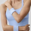 Glow-polsband (set van 2) - Licht Provence-blauw/wit