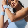 Glow-polsband (set van 2) - Schelpblauw/wit