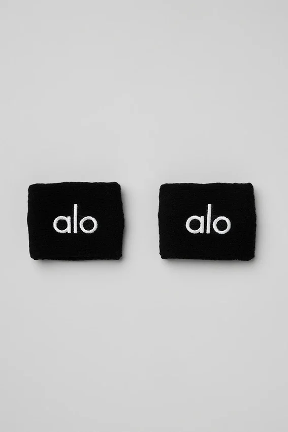 Glow-polsband (set van 2) - Zwart
