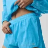 Go Time-short met middelhoge taille - azuurblauw