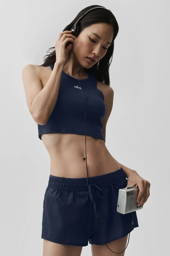 Go Time-short met middelhoge taille - Navy