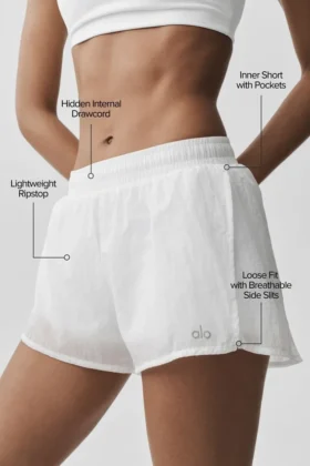 Go Time-short met middelhoge taille – Wit
